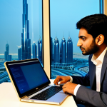 네트워크 자격증을 활용한 해외 취업 성공 사례 - **Image Prompt 1: Faisal's Journey: From Humble Beginnings to Dubai's Tech Skyline**
    *   **Descr...