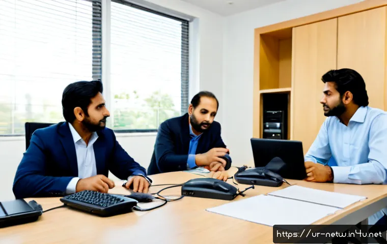 Home 17 네트워크 자격증 취득 후 프로젝트 관리 경험 - Photorealistic Pakistani project manager in modest professional attire leading a network infrastruct...